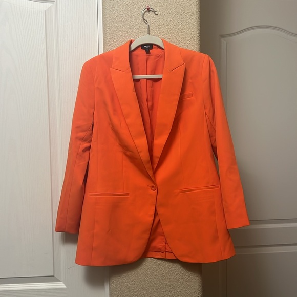 Express Editor Boyfriend Blazer - Orange - MEDIUM - Picture 10 of 12